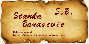 Stanka Banašević vizit kartica